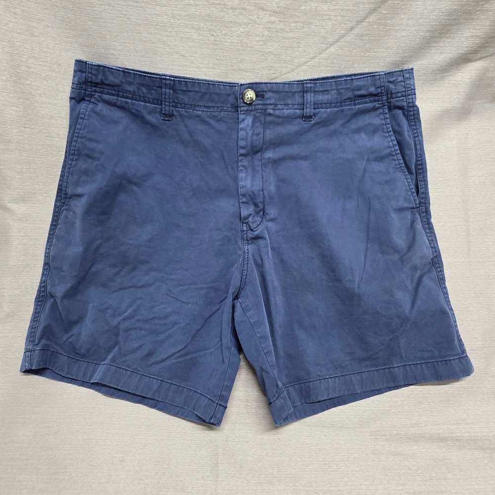 Vineyard Vines Mens 36 Breaker Shorts Navy Blue Cotton‎ Spandex Chino 7in Inseam